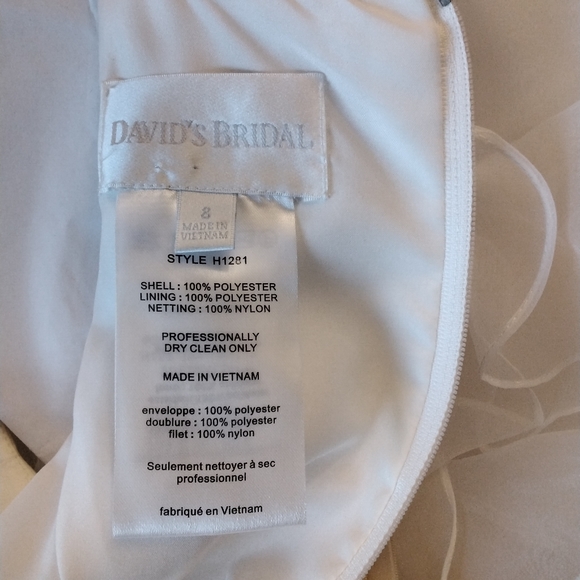 Flower girl dress with organza ruffle skirt - Picture 4 of 5